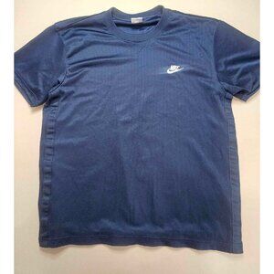 Vintage Nike Embroidered Swoosh Navy Tshirt Sz L